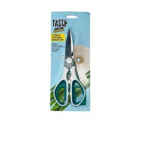 NWT Tasty 2 Piece Kitchen Shear Set with Built In Bottle Opener